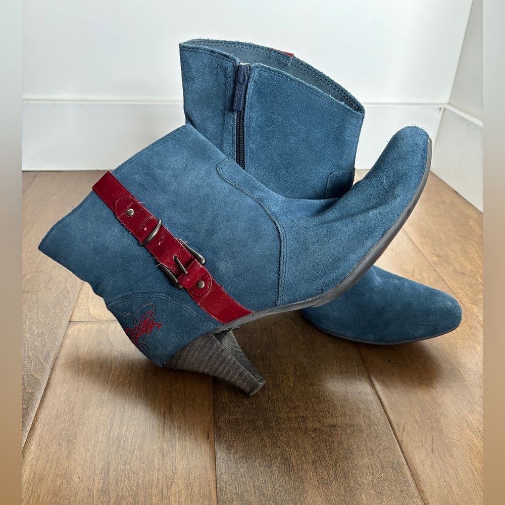 Replay Blue Suede Booties - Picture 8 of 10